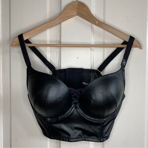 Torrid XO Pleather Plunge Push Up Bra 38C
